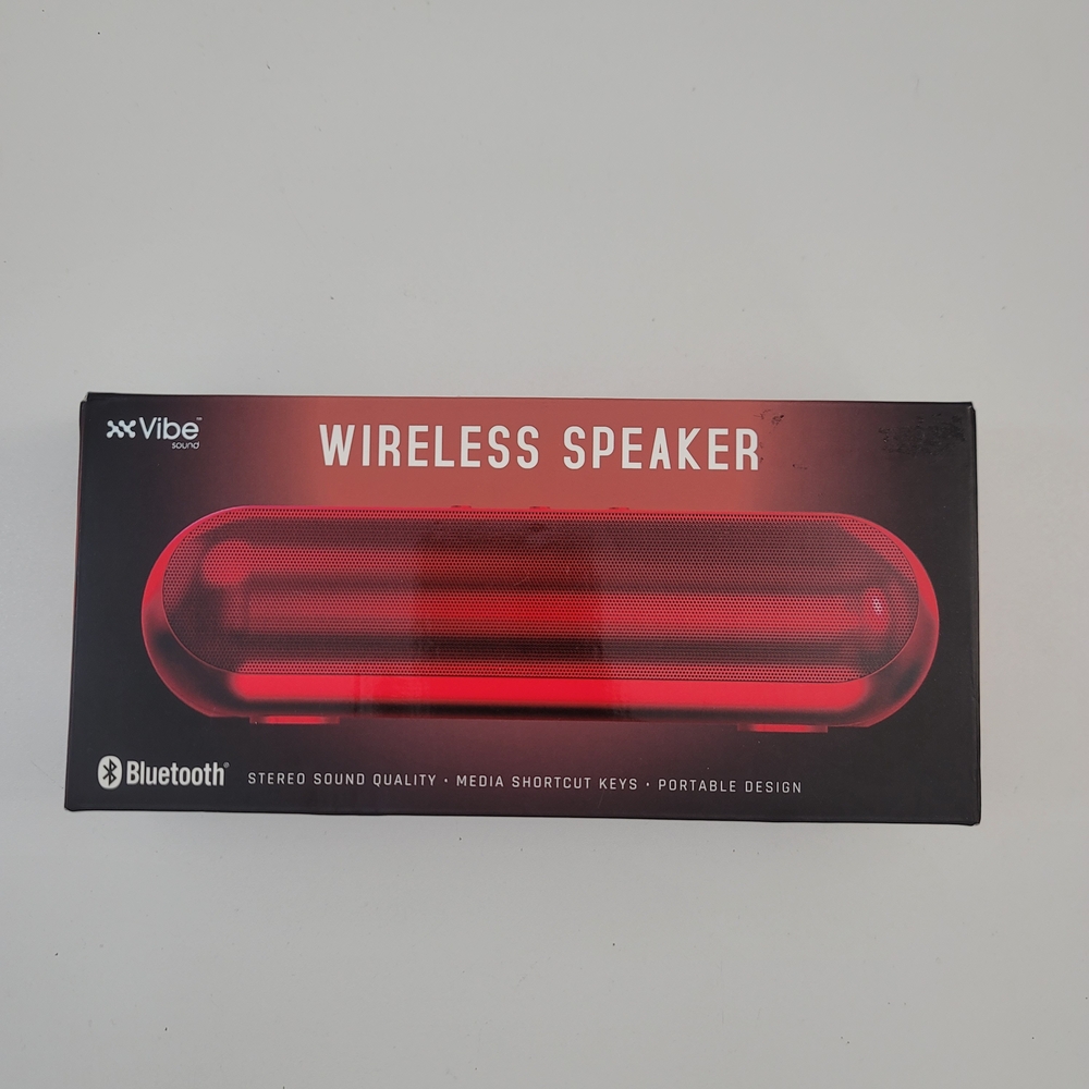 Red Vibe Sound Portable Wireless Bluetooth Stereo Speaker DG-478 New!